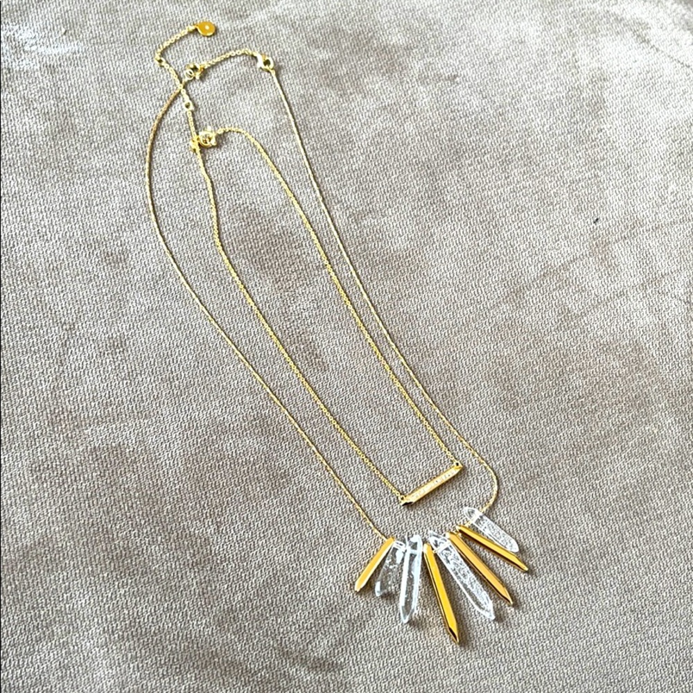 Stella & Dot Gold Bar Necklace
